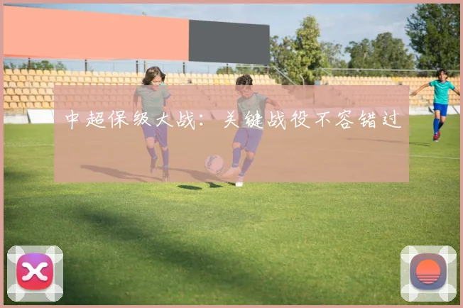 中超保级大战：关键战役不容错过